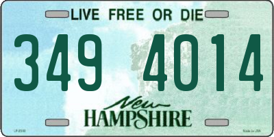 NH license plate 3494014