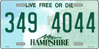 NH license plate 3494044