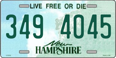 NH license plate 3494045