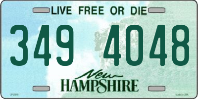 NH license plate 3494048
