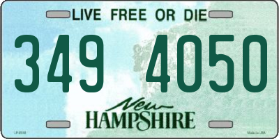 NH license plate 3494050