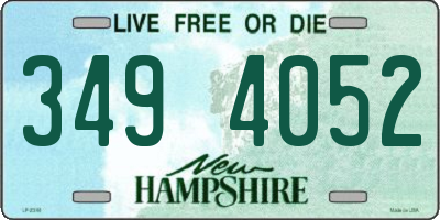 NH license plate 3494052