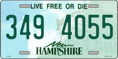 NH license plate 3494055