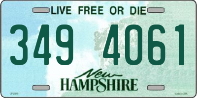 NH license plate 3494061
