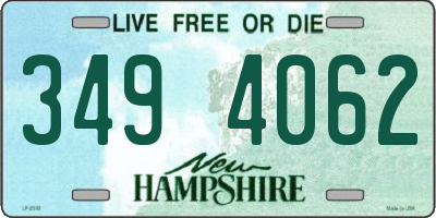 NH license plate 3494062