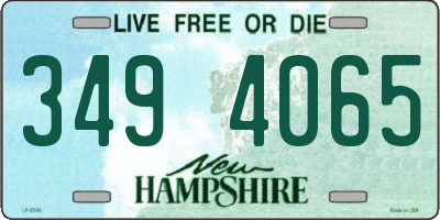 NH license plate 3494065