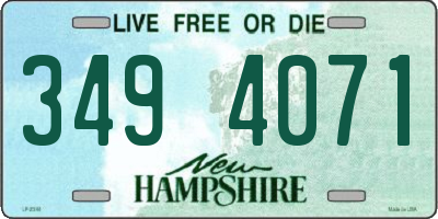 NH license plate 3494071
