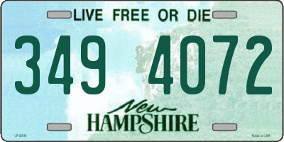 NH license plate 3494072