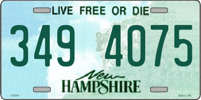 NH license plate 3494075