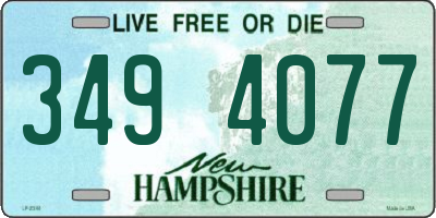 NH license plate 3494077