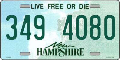 NH license plate 3494080