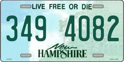 NH license plate 3494082
