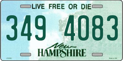 NH license plate 3494083