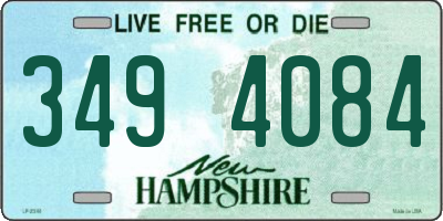 NH license plate 3494084