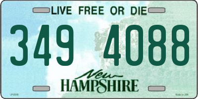 NH license plate 3494088