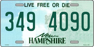 NH license plate 3494090