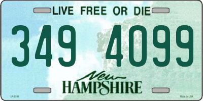 NH license plate 3494099