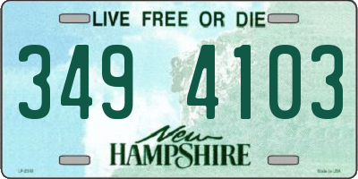 NH license plate 3494103
