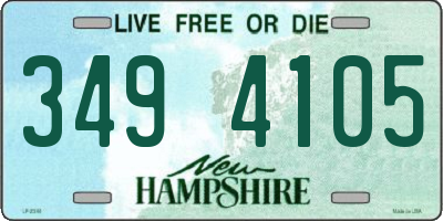 NH license plate 3494105