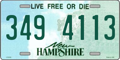 NH license plate 3494113