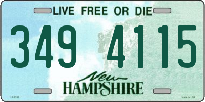 NH license plate 3494115