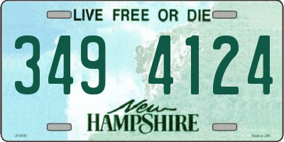NH license plate 3494124