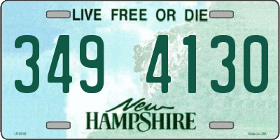 NH license plate 3494130