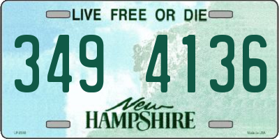 NH license plate 3494136