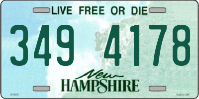 NH license plate 3494178
