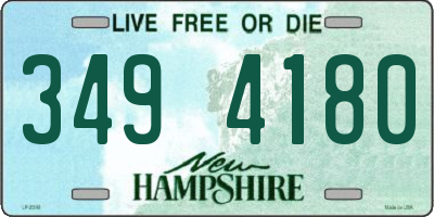 NH license plate 3494180