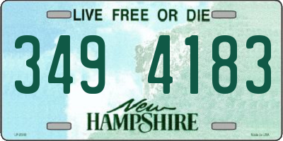 NH license plate 3494183