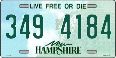 NH license plate 3494184