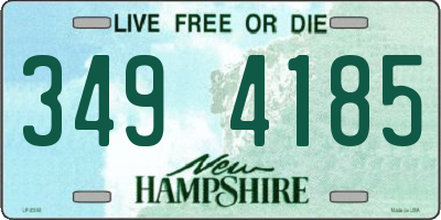NH license plate 3494185