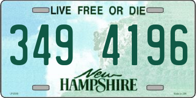 NH license plate 3494196