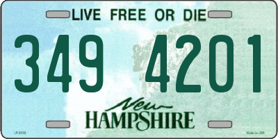 NH license plate 3494201
