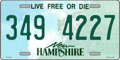 NH license plate 3494227