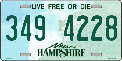 NH license plate 3494228