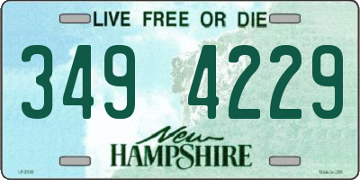 NH license plate 3494229