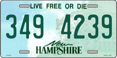 NH license plate 3494239