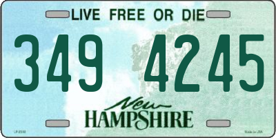 NH license plate 3494245