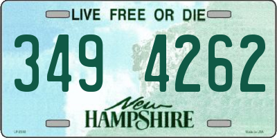 NH license plate 3494262