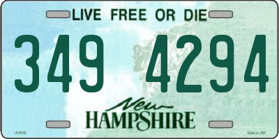 NH license plate 3494294