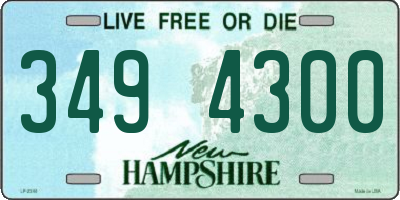 NH license plate 3494300