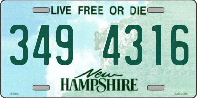 NH license plate 3494316