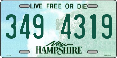 NH license plate 3494319