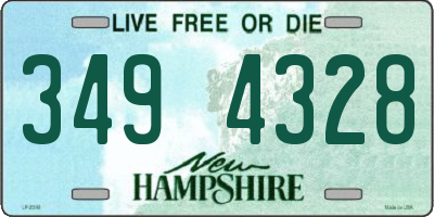 NH license plate 3494328