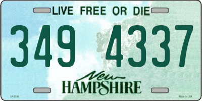 NH license plate 3494337