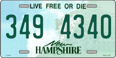 NH license plate 3494340