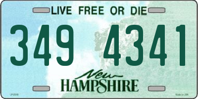 NH license plate 3494341