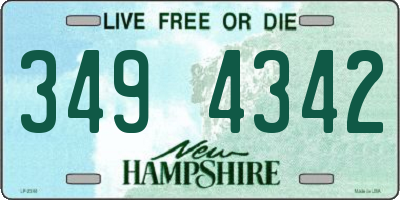 NH license plate 3494342
